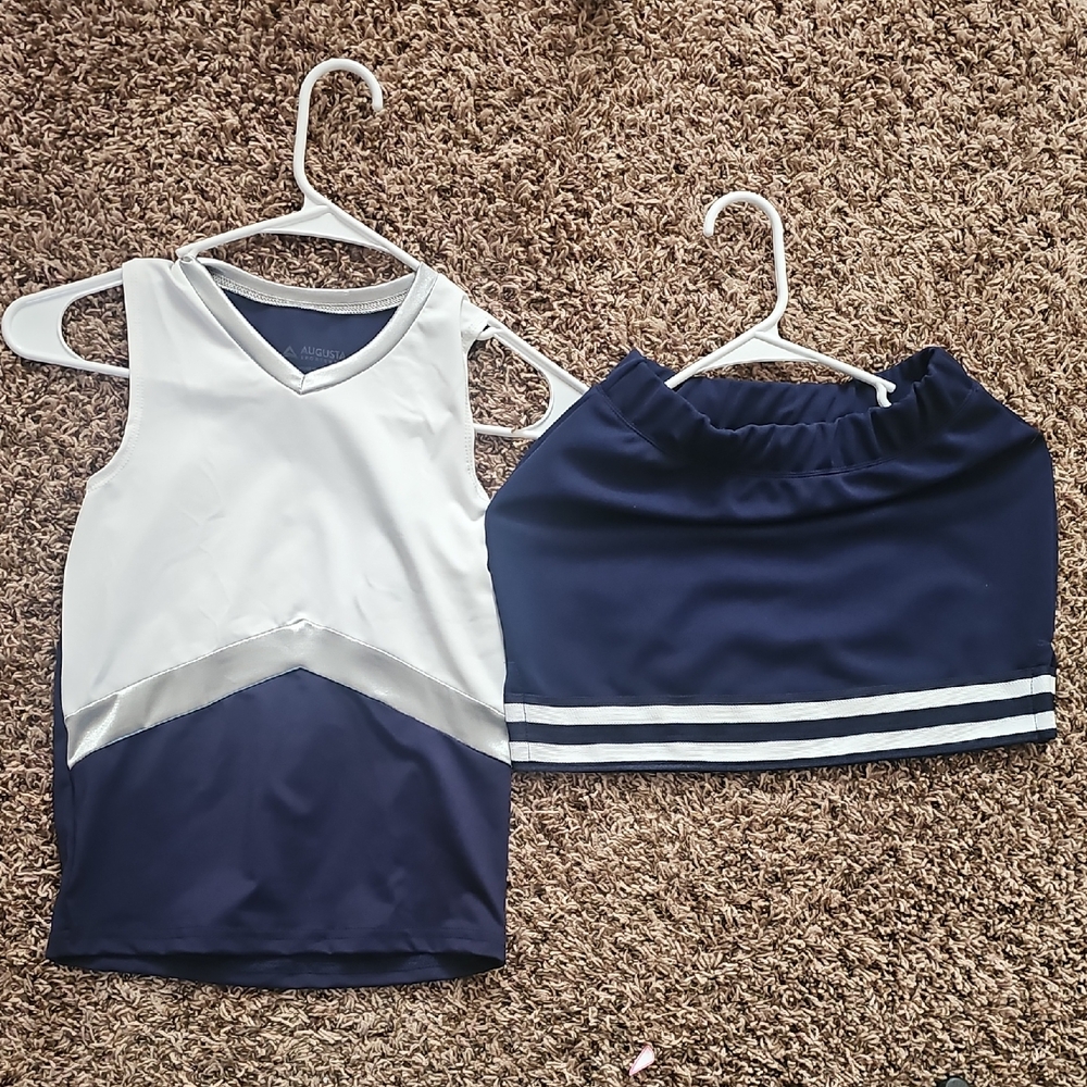 Augusta Sportswear Navy and White Girls Cheer Uniform